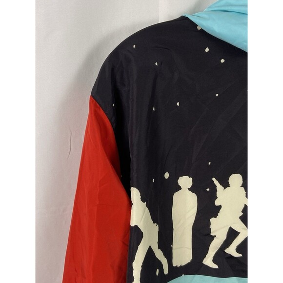 Disney Parks Star Wars Windbreaker Jacket Mens Large Colorful Retro Hooded Sz S - Picture 14 of 14